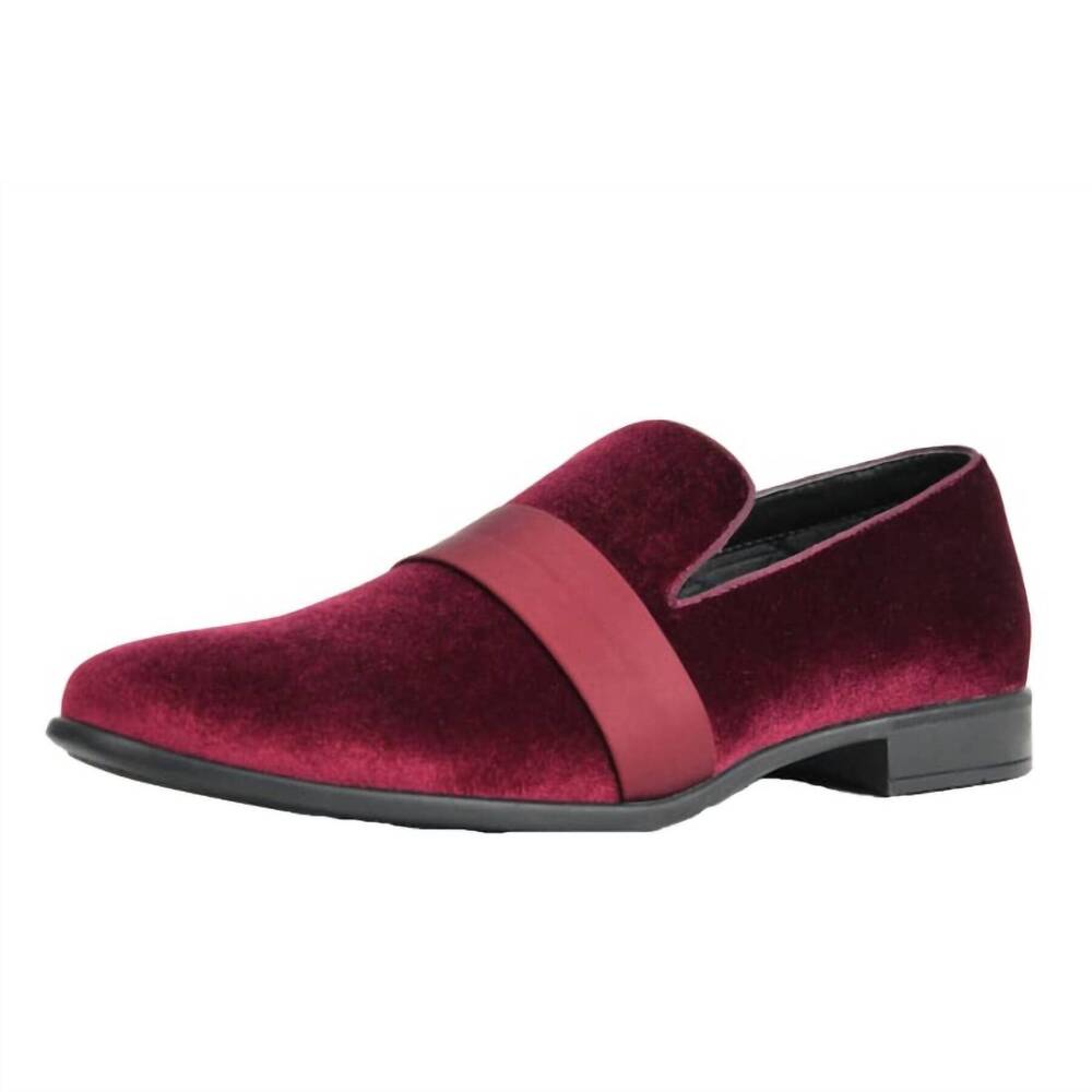 NEW AMALI men's knight loafer in burgundy